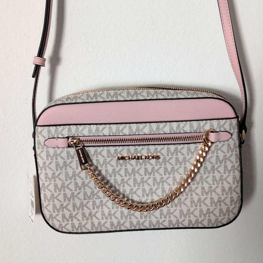 NWT Michael Kors Jet set travel large logo crossbody - Picture 6 of 12